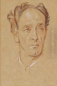 -portrait Head Of James Stephens (1882-1950) by William Rothenstein