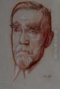 Portrait Of A Bearded Gentleman by William Rothenstein