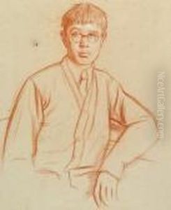 Portrait Of Michael Rothenstein As A Boy by William Rothenstein