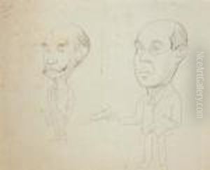 Caricatures Of Himself And Thomas Hardy
