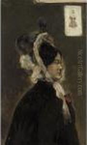 Woman In A Black Bonnet by William Rothenstein