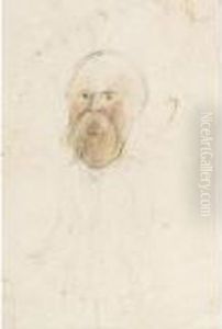 Caricature Of Algernon Charles Swinburne by William Rothenstein