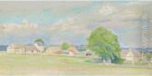 Farm Buildings, Gloucestershire by William Rothenstein