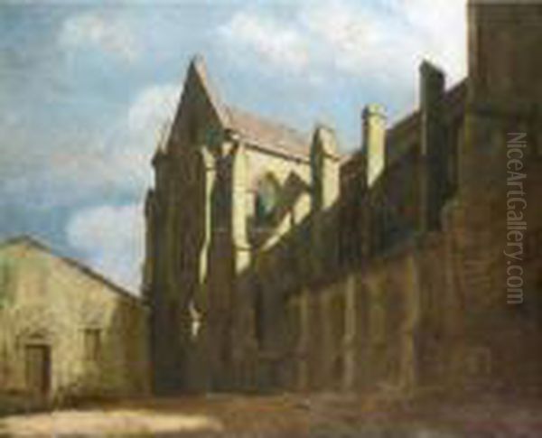 Abbey Church Of St.seine L'abbaye, Moonlight - view 1