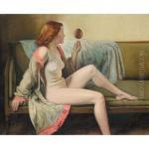 Nude With Mirror by William Rothenstein