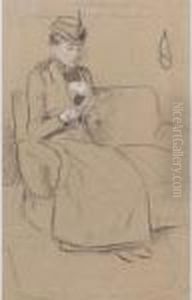 Woman Reading by William Rothenstein