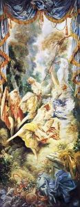 Ladies on a Swing by Everett Shinn