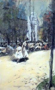Madison Square and the Dewey Arch: Cross Streets of New York by Everett Shinn