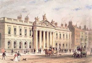East India House, Leadenhall Street, London, c.1820 by Thomas Hosmer Shepherd