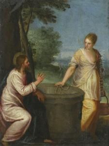 Christ And The Woman At The Well by Hans Rottenhammer