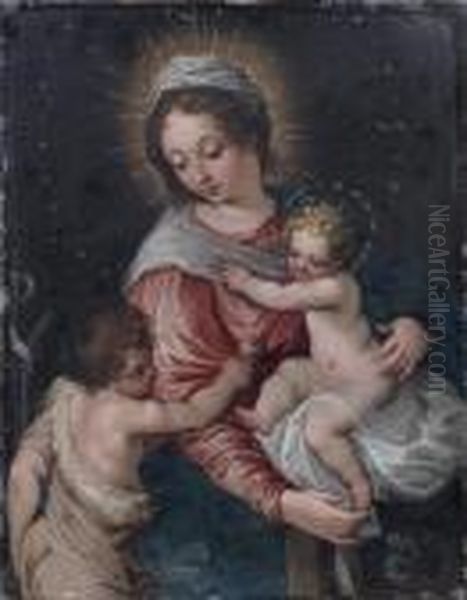 Vierge A L'enfant Et Saint Jean-baptiste - view 1