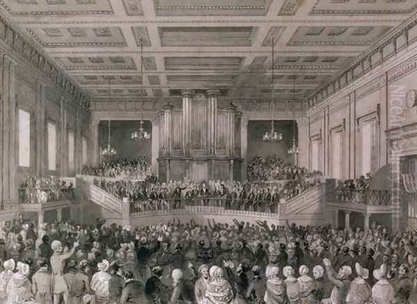 The Great Anti-Slavery Meeting of 1841, at Exeter Hall, engraved by Henry Melville fl.1826-41 - view 1
