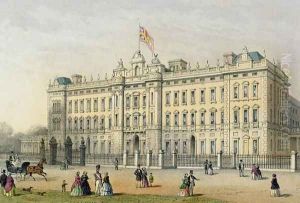 Buckingham Palace, engraved by Bachelier, pub. 1854 by Thomas Hosmer Shepherd
