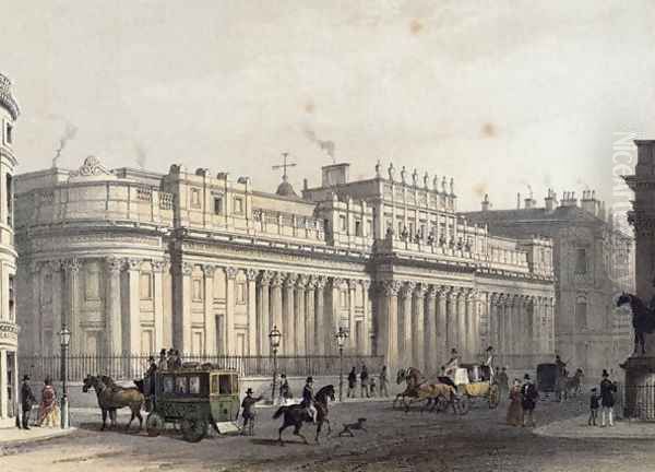 The Bank of England, engraved by Louis-Jules Arnout 1814-68, pub. 1854 by E. Gambart and Co - view 1