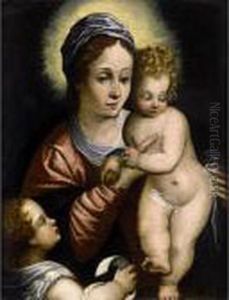 The Madonna And Child With The Infant Saint John The Baptist by Hans Rottenhammer