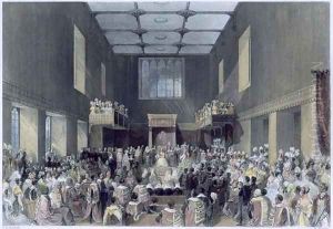 The House of Lords, Her Majesty opening the Session of Parliament, engraved by Henry Melville fl.1826-41 c.1840 by Thomas Hosmer Shepherd