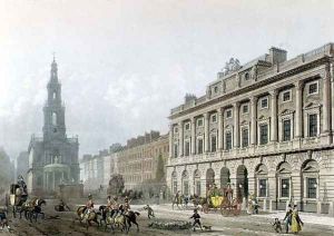 View of Somerset House, from the Strand, engraved by J. Bluck fl.1791-1831, pub. 1819 by Ackermanns Repository of Arts by Thomas Hosmer Shepherd