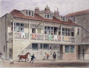 View of the Black Lion Inn, Whitefriars Street, c.1855 by Thomas Hosmer Shepherd