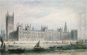 The Houses of Parliament by Thomas Hosmer Shepherd
