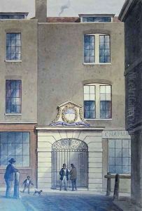 The Entrance to BakersHall, 1855 by Thomas Hosmer Shepherd