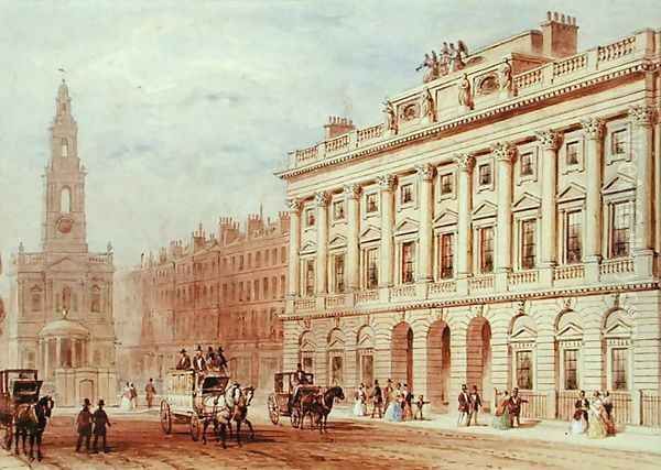 View of Somerset House and the Church of St. Mary Le Strand - view 1