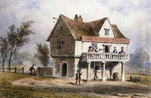 A View of the Old Dog and Duck, St. Georges Fields by Thomas Hosmer Shepherd