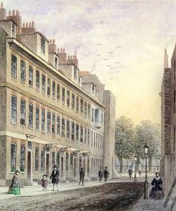 View of Fludyer Street, looking towards St. Jamess Park, 1859 by Thomas Hosmer Shepherd