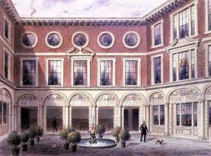 Crace XXXVII-123 The Inner Court of Tallow Chandlers Hall, Dowgate Hill, 1852 by Thomas Hosmer Shepherd