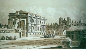Banqueting House and Kings Gate, 1827 by Thomas Hosmer Shepherd