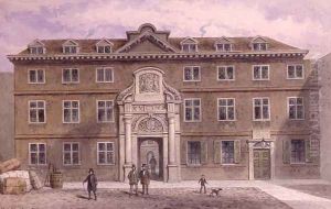 Blackwell Hall, c 1820 by Thomas Hosmer Shepherd