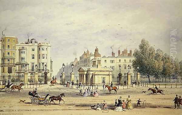Grosvenor Gate and the New Lodge, 1851 - view 1