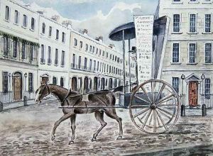 Astleys Advertising Cart by Thomas Hosmer Shepherd
