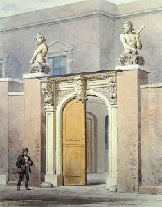 The Entrance to Joiners Hall, 1854 by Thomas Hosmer Shepherd