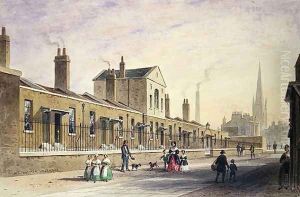 Palmers Alms Houses, Tothill Fields by Thomas Hosmer Shepherd