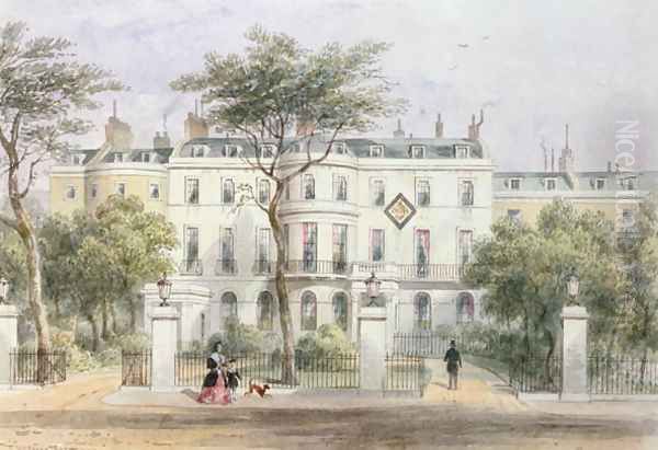 West front of Sir Robert Peels House in Privy Garden 1788-1850 1851 - view 1