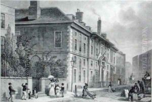 View of the Goldsmiths Hall from Foster Lane, c.1827 by Thomas Hosmer Shepherd