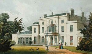 Wimbledon House, from Ackermanns Repository of Arts, published 1826 by Thomas Hosmer Shepherd