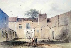 Entrance to Tothill Fields Prison, 1850 by Thomas Hosmer Shepherd