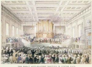 The Great Anti-Slavery Meeting of at Exeter Hall, 1841 by Thomas Hosmer Shepherd