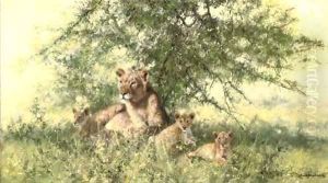 A Lioness and her Cubs
