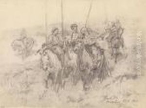 Circassian Horsemenin Battle