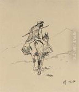 A Caucasian Rider by Franz Roubaud