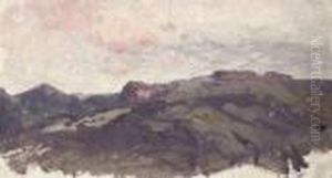 Mountainous Landscape by Franz Roubaud