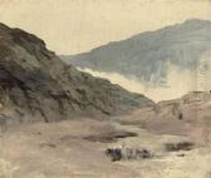Mountains In The Morning Light by Franz Roubaud