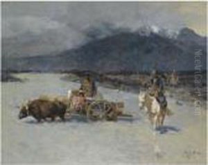 Crossing The River by Franz Roubaud