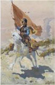 Circassian Rider by Franz Roubaud