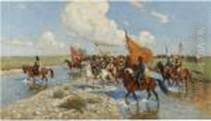 Crossing The River by Franz Roubaud