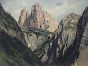 A Mountain Pass by Franz Roubaud