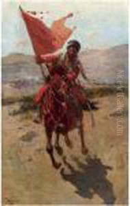 Circassian Rider by Franz Roubaud