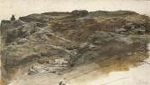 A Mountain Landscape With A Lone Rider - view 1